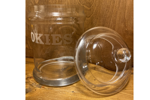 Glass cookie jar
