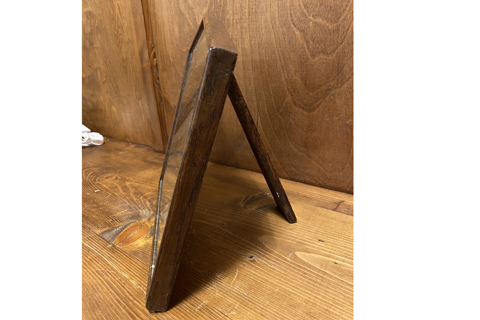WOOD stand mirror