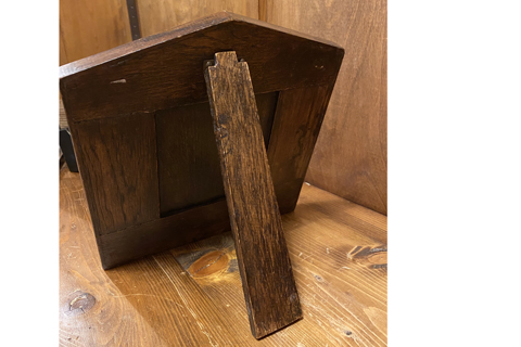 WOOD stand mirror